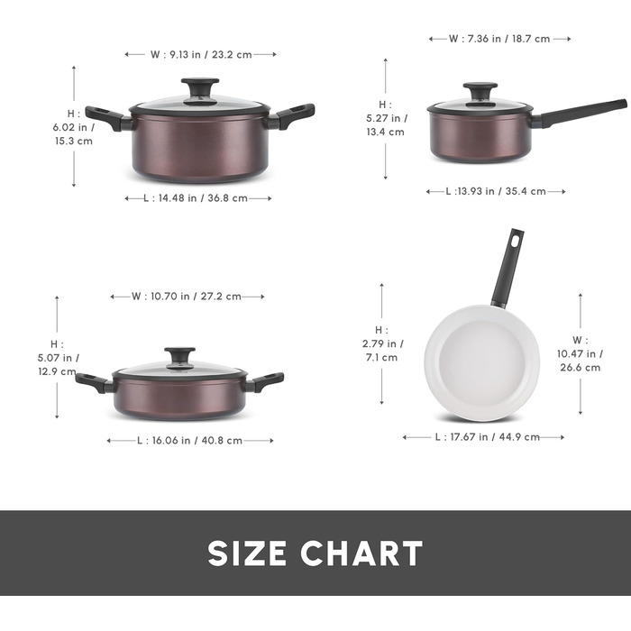 Набір кухонного посуду Karaca Ceramica Iconic Bronze (7 предметів): каструлі, сковорода, топи з кришками, антипригарне покриття SwissCrystal без PFAS
