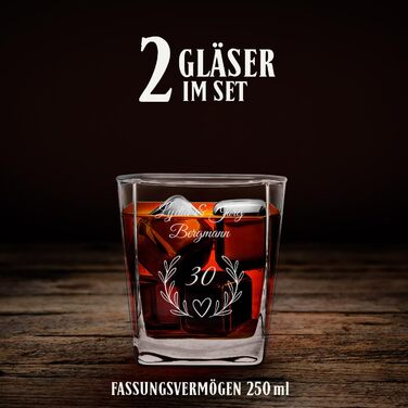 Віскі-карафа Maverton з гравіюванням + набір келихів (2/4/6 шт.) - 700 мл - ідеальний подарунок для молодят