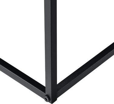 Журнальний стіл Lebusz Стіл для вітальні квадратний Диванний стіл Чорний металевий стіл Промисловий журнальний стіл низький 38 х 85 х 85 см