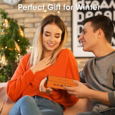 Електричні грілки для рук 2 шт. 6000 mAh, перезаряджувані, для кемпінгу, на вулицю, подарунок для чоловіків, жінок, дітей (чорний)