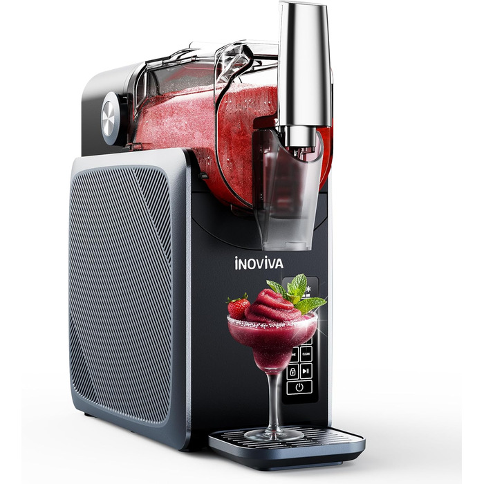 Машина для приготування сляшів 2L, без льоду, для дому, самоочищення, 5 режимів, сляші, молочні коктейлі, фраппе та заморожені коктейлі (оновлена версія), сірий колір