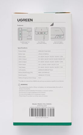 Вт 25000 мАг, 3 шт. USB-C, дисплей, сумісний з MacBook, iPhone, Galaxy, Dell, 145