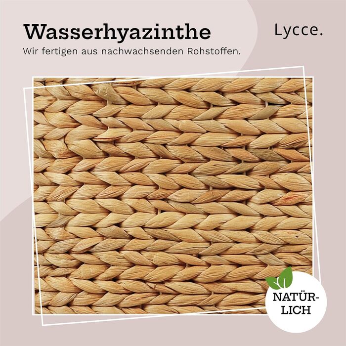 Кошик для білизни Lycce 2-х відділковий сортувальник, водяний гіацинт, 46 л, овальний, з кришкою та металевим каркасом