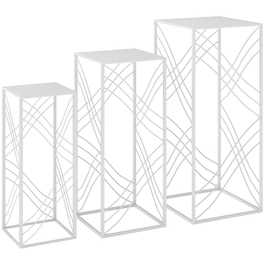 Набір з 3-х підставок для квітів, висотою 50/60/70 см, металевий квітковий стеллаж, що складається у стос