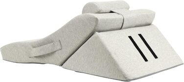 Подушка для спини Lesekissen з регульованою підголівником, з піною з пам'яті, знімний чохол, дихаюча та неслизька, ручка – трикутна для спини, шиї та ніг, 60 x 50 x 30 см