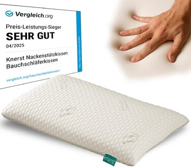 Ортопедична подушка KNERST® для шиї: підтримка, комфорт, memory foam, 40x80 см