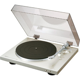 Denon DP-300 F повністю автоматичний програвач вінілових платівок з ремінним приводом, вбудованим фонокоректором, сріблястий