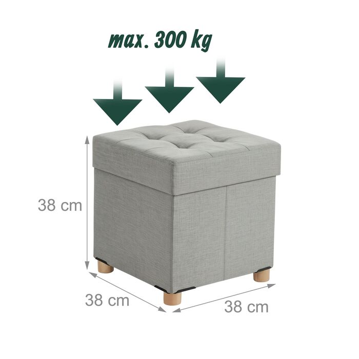 Relaxdays Пуф для сидіння 37л МДФ