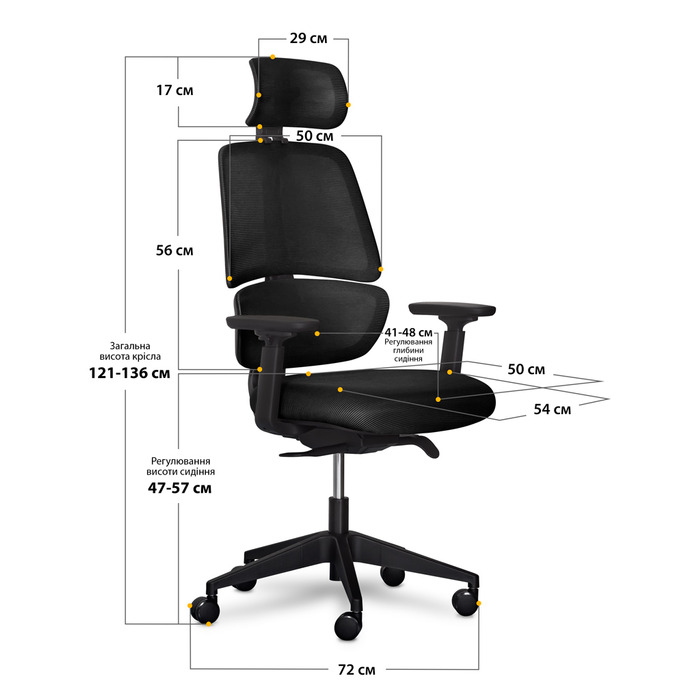 Комплект Mealux PowerDesk Lite Black + Leo Air Plus Black (арт. EVO-201 Lite W/W +Y 546 KB)