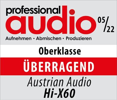 Навушники Austrian Audio Hi-X65, циркумауральна піна з ефектом пам'яті, для мікшування/мастерингу, роз'єм 3,5 мм, чорний