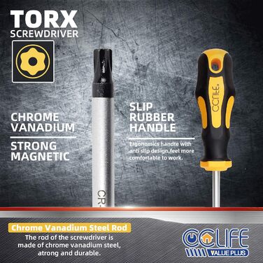 Набір викруток CCLIFE Torx T6-T40, 1, магнітні
