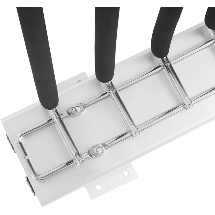 Висувна вішалка для штанів, полиця для штанів у шафу, 9 тримачів для шарфів, висувна вішалка для штанів, одягу, краваток, шарфів, глибина шафи 48 см (правий монтаж)