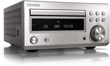 Denon DM 41 Компактна Hi-Fi система з вихідною потужністю 2 x 30 Вт преміум срібло/вишневе дерево