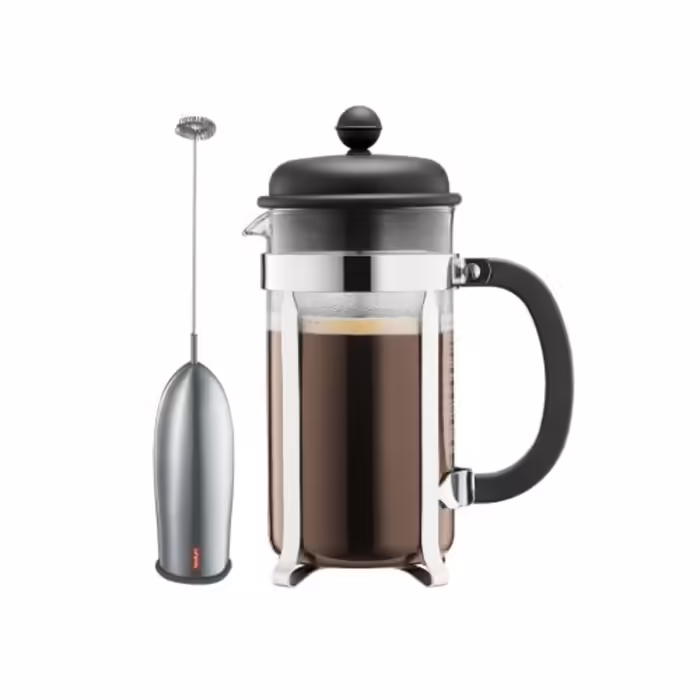 Кавник френч-прес Bodum Caffettiera, 1 л, чорний (1918-01), Чорний, 1000