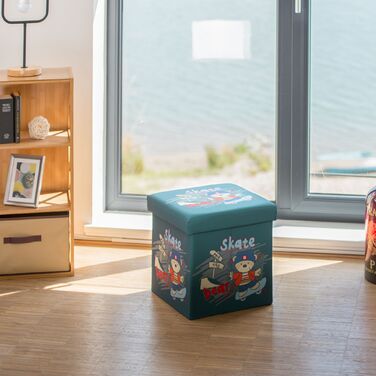 Дитячий пуф з місцем для зберігання Relaxdays