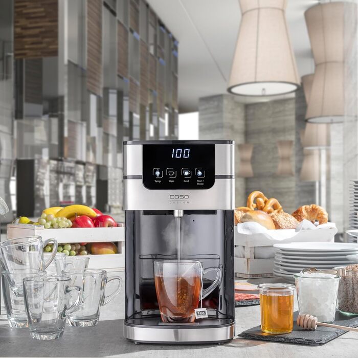 CASO PerfectCup 1000 Pro – Професійний дозатор гарячої води, 2600 Вт, об'єм бака 4 літри, регулювання температури 70-100°C, для офісів та буфетів