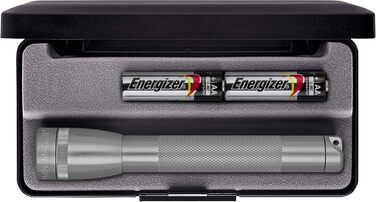 Ліхтарик MAGLITE Mini Maglite 2AA, сірий, у подарунковій коробці