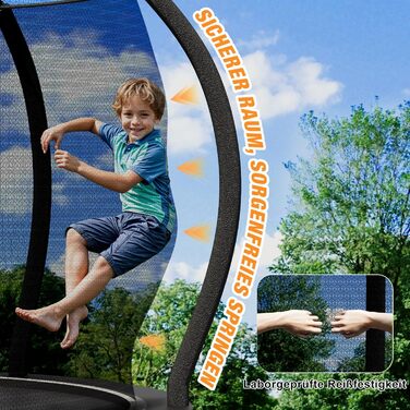 Батут Devoko вуличний Ø427 см, GS-сертифікат, посилені траверси, міцний, надійний, 427x427x265 см