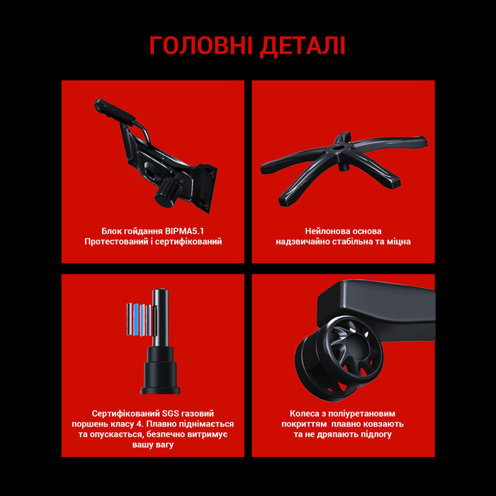 Крісло ігрове Anda Seat Luna Black Size L