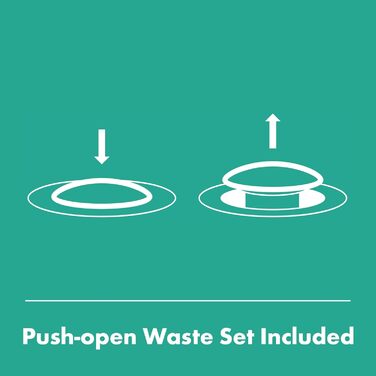 Змішувач для ванної кімнати Hansgrohe Tecturis S Fine з Push-Open, CoolStart, EcoSmart+ (Brushed Bronze, 110mm)