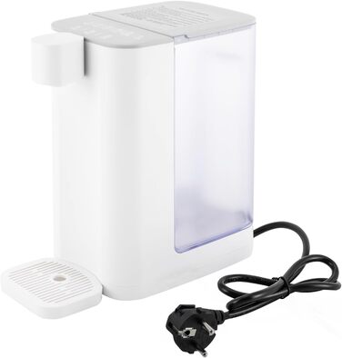 Електричний нагрівач води 3L з миттєвим нагрівом, білий. 5 температурних режимів, 2 рівня води, тиха робота (45dB), дитячий замок