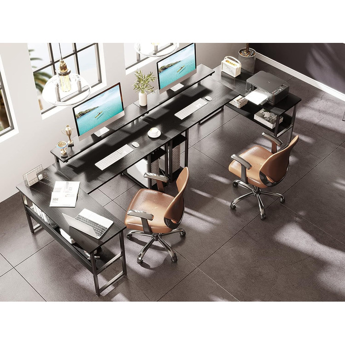 Кутовий стіл ODK 137х102 см чорний