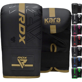 Боксерські рукавички RDX для тренувань з кікбоксингу і муай Тай, боксерські рукавички зі шкіри Майя хід Кара для бойових мистецтв, спарингу, боксу, ММА, боксерські рукавички для фітнесу, перфоратор, мішок з піском (багаторазовий) (Золотий)