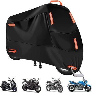 Чохол для мотоцикла 210D XXL 245x105x125 см чорний