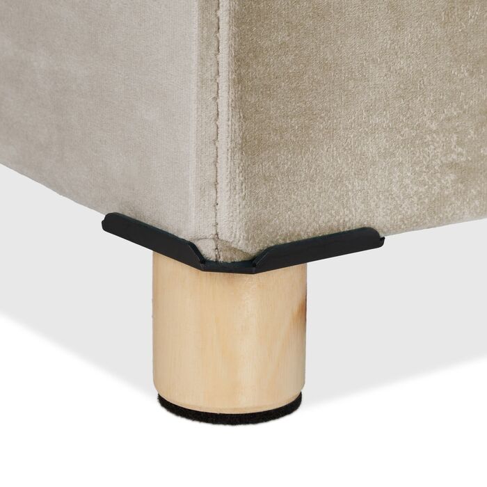 Лавка Relaxdays з оксамитовим покриттям та дерев'яними ніжками