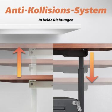 Електричний столовий стіл FANZWORK з 2 Bosch-двигунами, вантажопідйомність 100 кг, регулювання висоти, пам'ять, USB-C, кабель-менеджмент, чорний