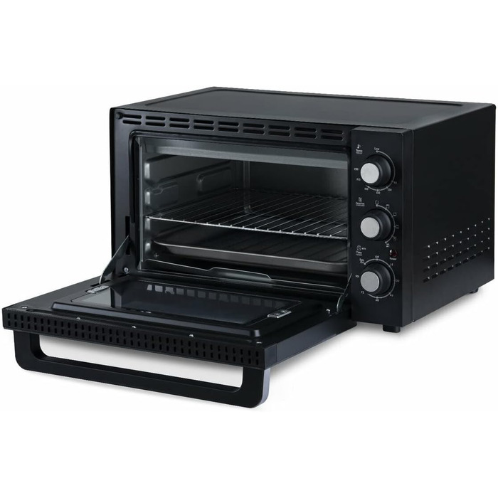 Міні-піч H.Koenig FO42, 42л, 230°C, 5 режимів, таймер 90хв, конвекція, гриль, з щипцями, крихтозбірник, поворотний насадка, 2000W