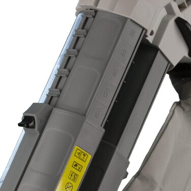 IKRA 74204030 Електричний 3-в-1: пилосос для листя, повітродувка, подрібнювач листя IBV 2800 E, об'єм контейнера 45л, швидкість повітря 275 км/год, 2800 Вт, 230 В, сірий/червоний/чорний