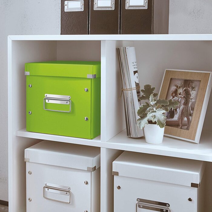 Ящик для зберігання і транспортування Leitz Click & Store, кубічна форма, 61080095 (великий, зелений)
