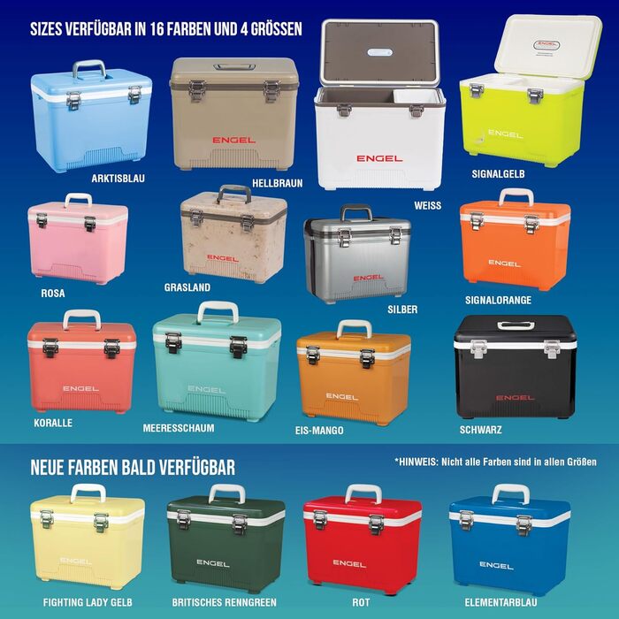 Термобокс ENGEL 30qt (28.4л) герметичний, портативний для кемпінгу, пікніка, туризму - охолоджувач без електрики, колір: блакитний