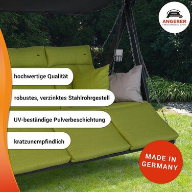 Гойдалка Анґерер Голлівуд Лаунж Смарт – зручна гойдалка для сидіння, відпочинку та сну, з функцією ліжка, легка збірка, Made in Germany, преміум-якість, бежева тканина