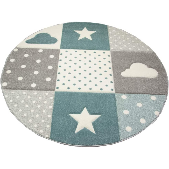 Дитячий ігровий килимок Boy Star Cloud Синій/Бірюзовий 80x150 см