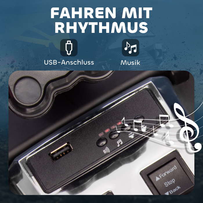 Дитячий електромобіль, триколісний дизайн із можливістю руху назад, акумуляторний, з MP3-плеєром, звуковими сигналами, двома швидкостями, світлодіодними ліхтарями, для дітей віком 3-8 років, жовтого кольору.