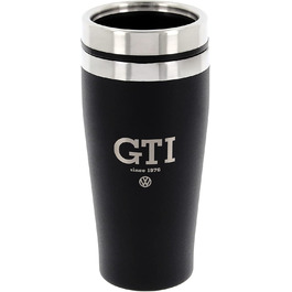 Термокружка Volkswagen GTI з нержавіючої сталі, 450 мл, чорна (BRISA Collection)