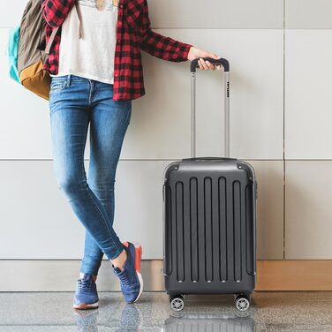 Набір валіз TRVLMORE: 2 валізи (ручна поклажа), чорний колір