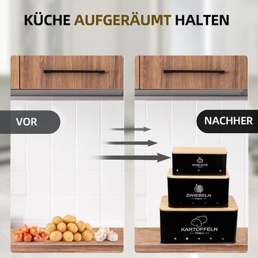 Набір контейнерів для зберігання картоплі, цибулі та часнику - 3 шт. (Бежевий, прямокутний)