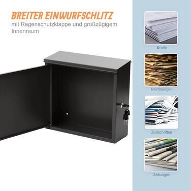 Скріпка Relaxdays - Металева поштова скринька