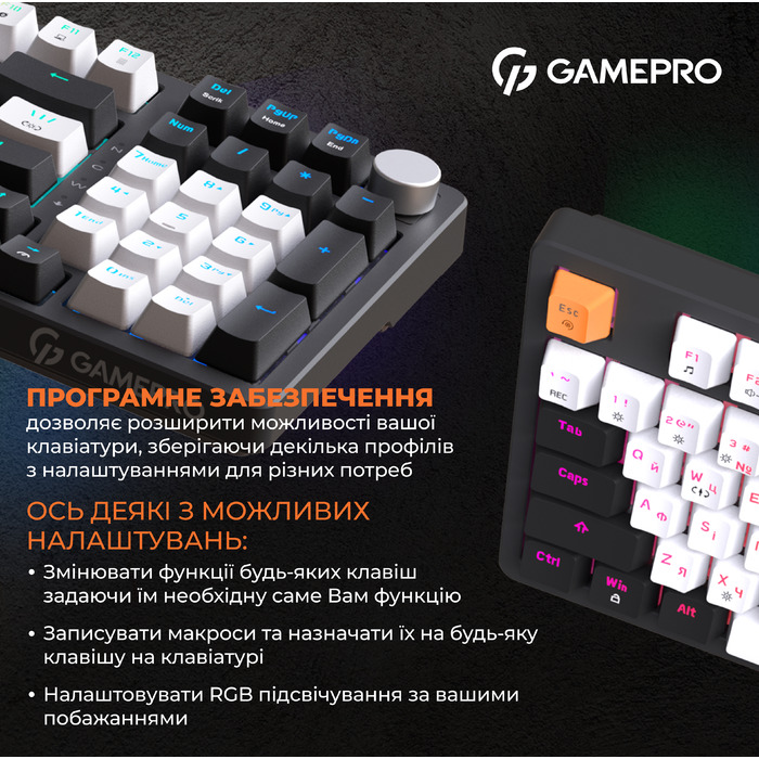 Дротова механічна клавіатура GamePro MK170B (Red) з Hot-Swap RGB Black