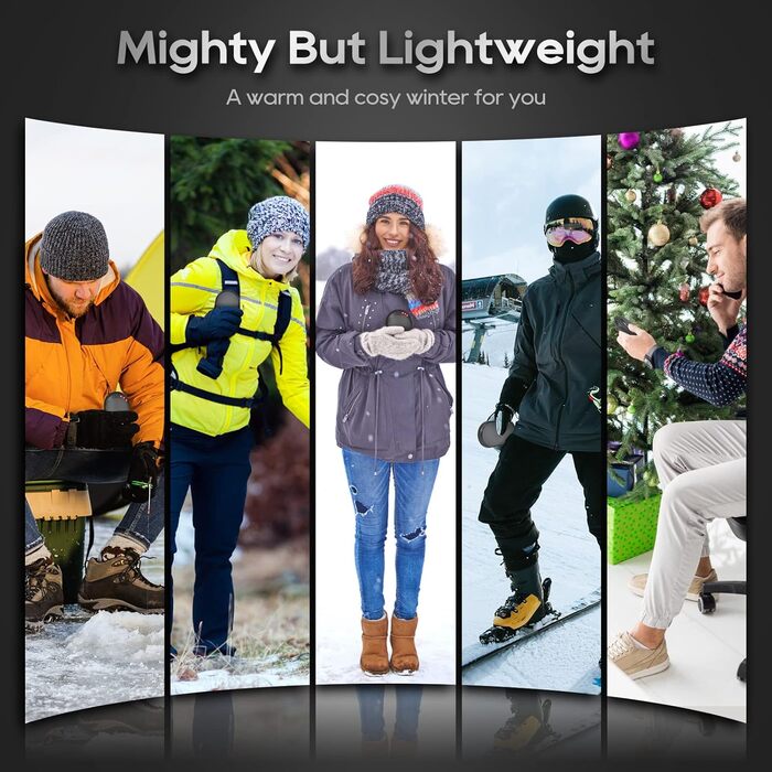 Електричний грієчка Feebee USB-C 5200 mAh з Power Bank, 3 режими нагріву, білий (чорний)