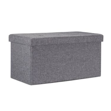 Relaxdays Складана лавка з льону