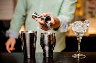 Набір склянок для саке HIC Kitchen Bar, 3 шт., 530 мл, нержавіюча сталь 18/8, з дзеркальним покриттям