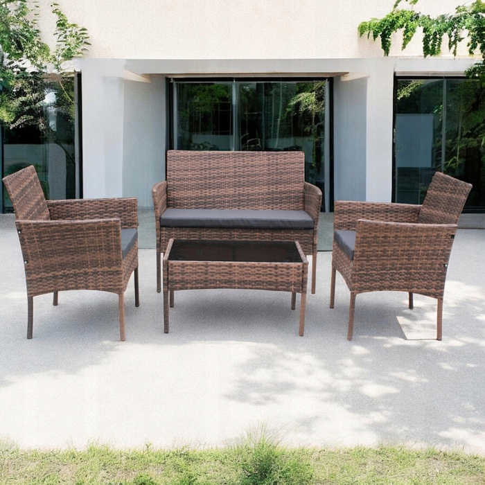 Комплект садових меблів із техноротанга MTG Trade Group, бежевий, 4 предмети