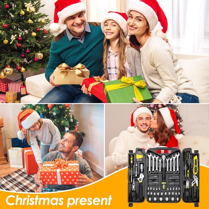 Набір інструментів 95 предметів у пластиковому кейсі Werkzeugkoffer: викрутки, головки, тріскачки для дому, авто, гаража (жовтий)