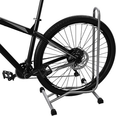 Кріплення для велосипедів WELLGRO - сталь, надійна підставка - колір чорний, білий або сріблястий на вибір, колір сріблястий, 4 шт.