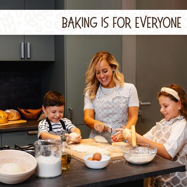 Набір для випічки закваски Superbaking: 2 кошики Banneton (22.9 см та 25.4 см) + стартер для закваски