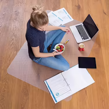 Прозора захисна підкладка під крісло Floordirekt PRO для твердих підлог, 75×120 см